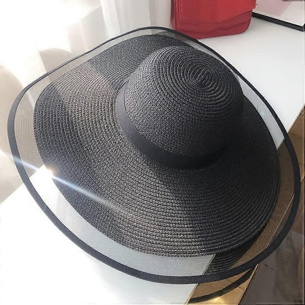 Sommarstrand Solhattar för Kvinnor Vikbara Floppy Resevänliga UV-Hatt, Bredbrättad Hatt UPF 50+