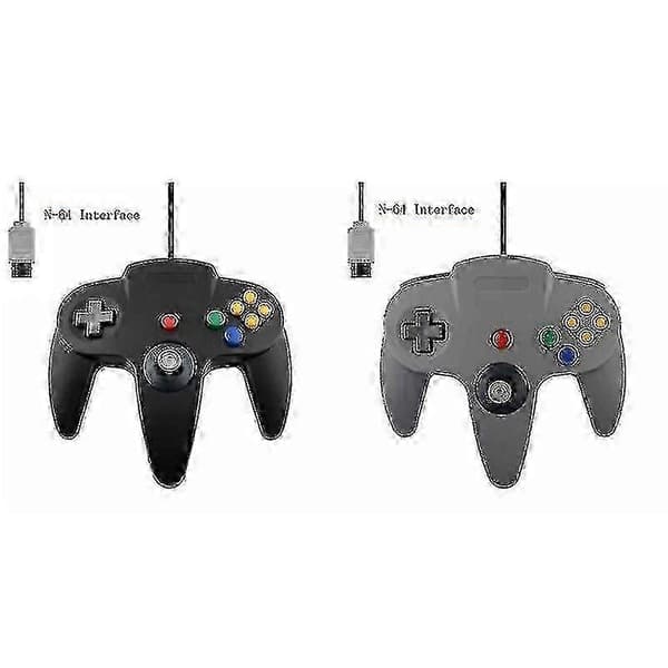 2-pak Klassisk Kablet N64 Controller Retro Spil 64-bit Gamepad Joystick Udskiftning