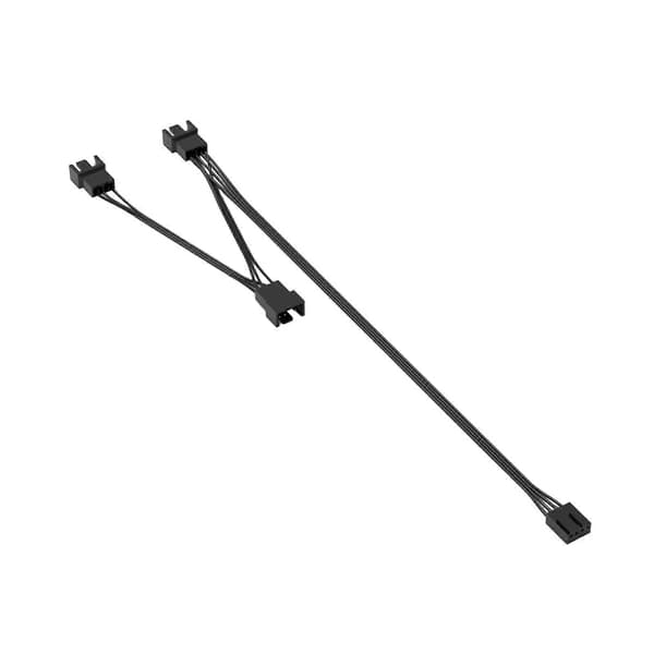 Datorfläktskontroller med 4-Pin PWM-anslutning, 4-Pin PWM PC-fläktsplitterkabel för datoruppsättningar Svart