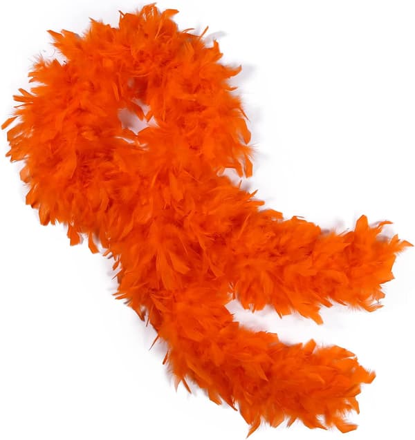 Fjäderscarf, 40g pysselmaterial, bröllopsfest Halloween-dekoration (Orange)