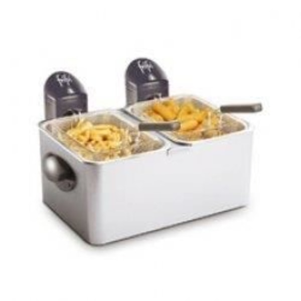 Cold Zone Friture - FriFri - DUO - 2*3200watt - 2*3,5 L - 2*1kg hvid