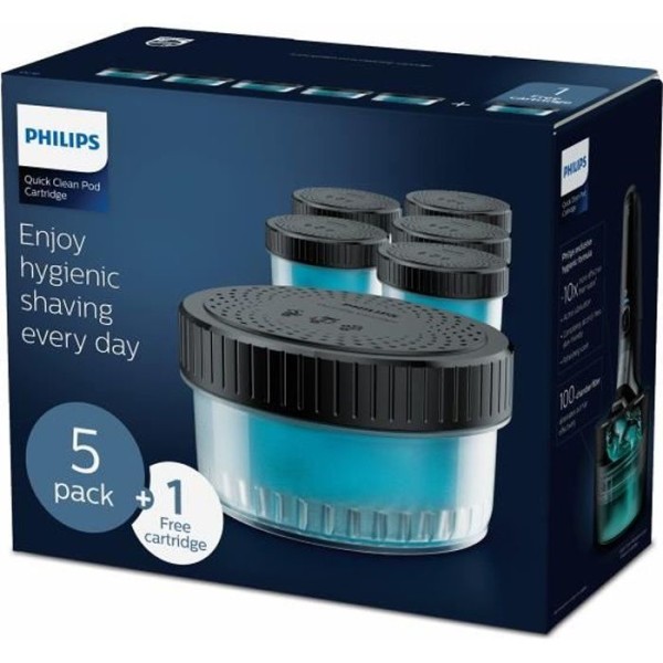 PHILIPS CC16/50 paket med 6 Quick Clean Pod-vätskepåfyllningar - för Philips rakapparater