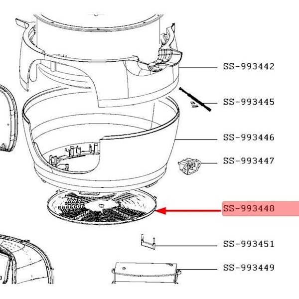 Cookeo komfur bundplade - Moulinex - ref. SS-993448 Svart