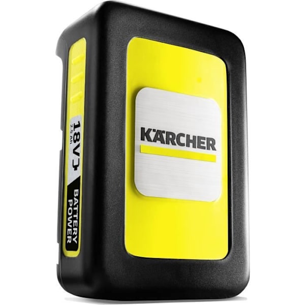 KARCHER Power Batteri 18V / 2,5 Ah - Lithium Ion - LCD-skærm - Skridsikre greb - Sort Svart