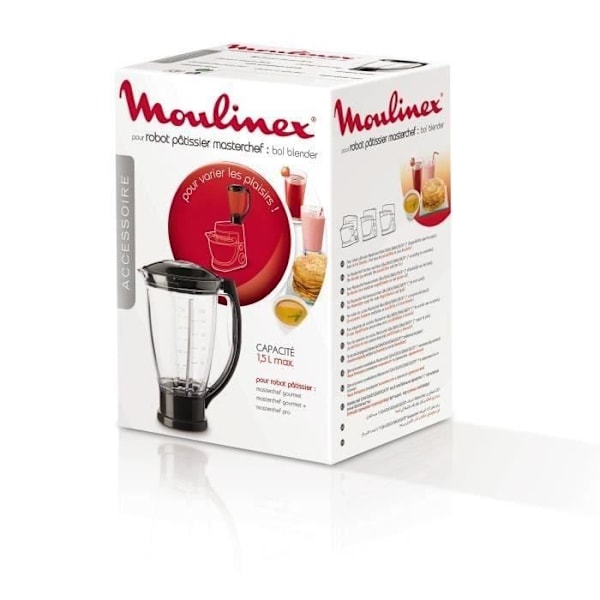 Blenderskål til MasterChef Gourmet Robot - MOULINEX - XF634BB1 - Plast - Sort - Mixer