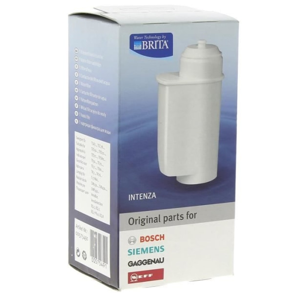 Brita intensa bosch-siemens patron för Bosch kaffebryggare, Siemens kaffebryggare, Siemens expresso, Neff expresso, Gaggenau expresso -