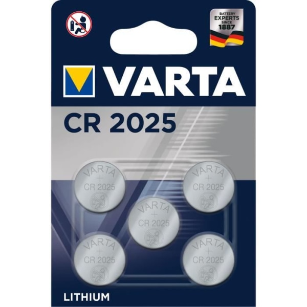 VARTA-paket med 5 CR2025 litiumbatterier