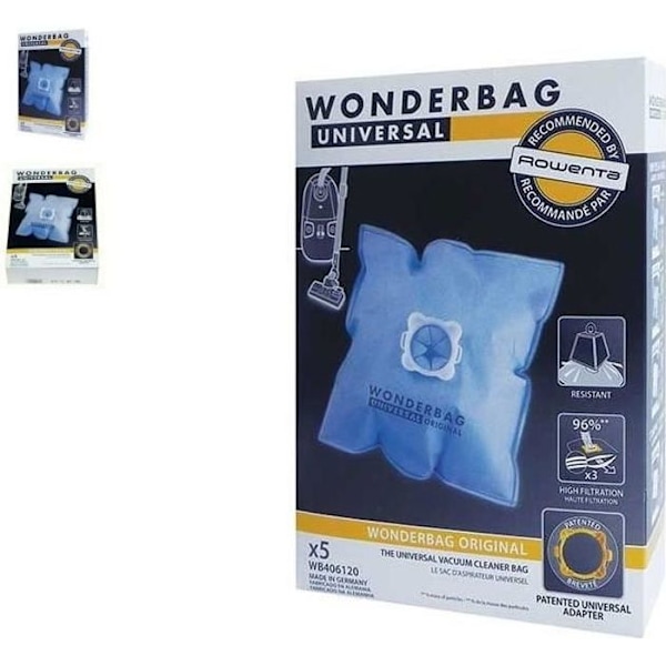 Wonderbag - Rowenta - WB406120 WB484701 RO582211/410 - 10 dammpåsar av mikrofiber