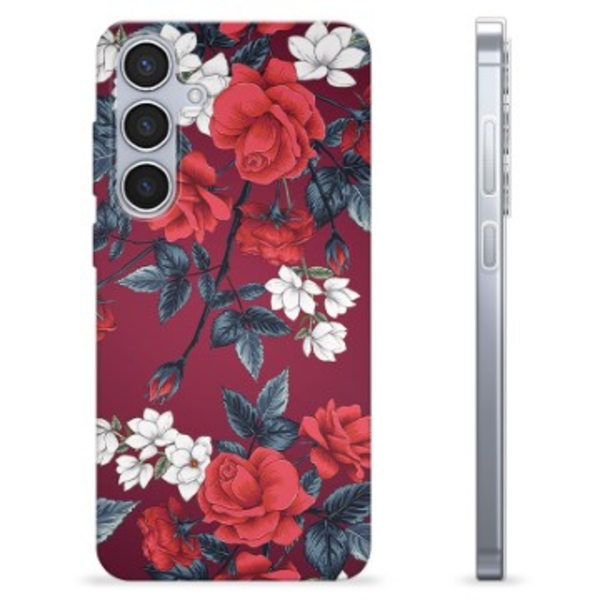 Samsung Galaxy S24+ TPU-Skal - Vintage Blommor Animerad