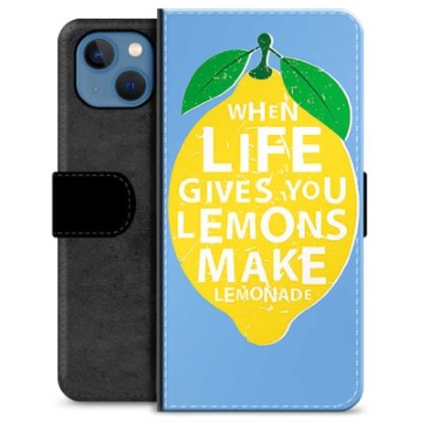 iPhone 13 Premium Plånboksfodral - Citroner Animerad