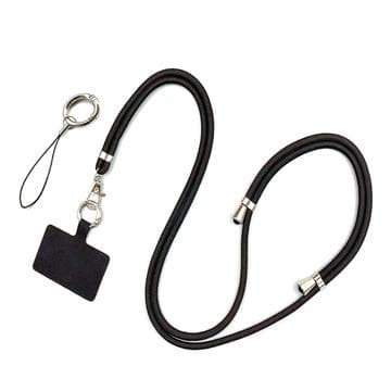 Polyesterjusterbar telefonrem 5 mm - svart Svart