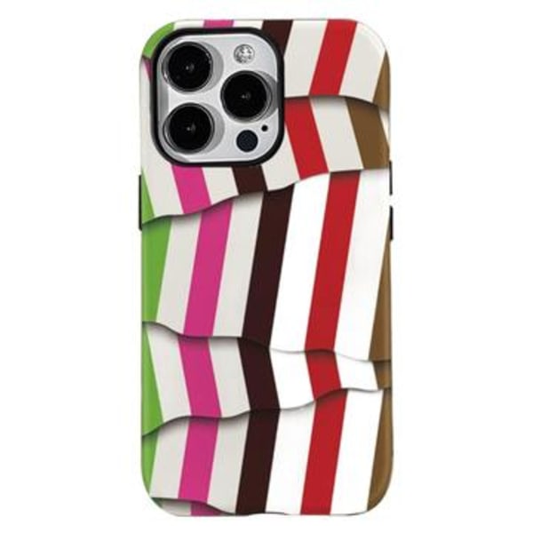 iPhone 15 Pro Ränder Avtagbart 2-i-1 hybridfodral - färgstarkt Färgrik