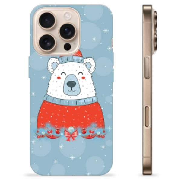 iPhone 16 Pro TPU-Skal - Julig Isbjörn Animerad