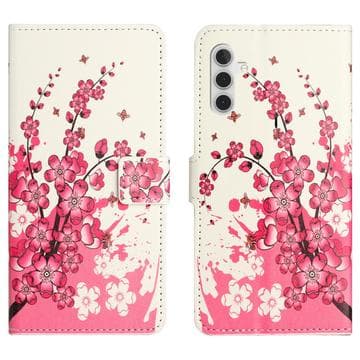 Samsung Galaxy A56 Style Series Plånboksfodral - Rosa Blommor Animerad