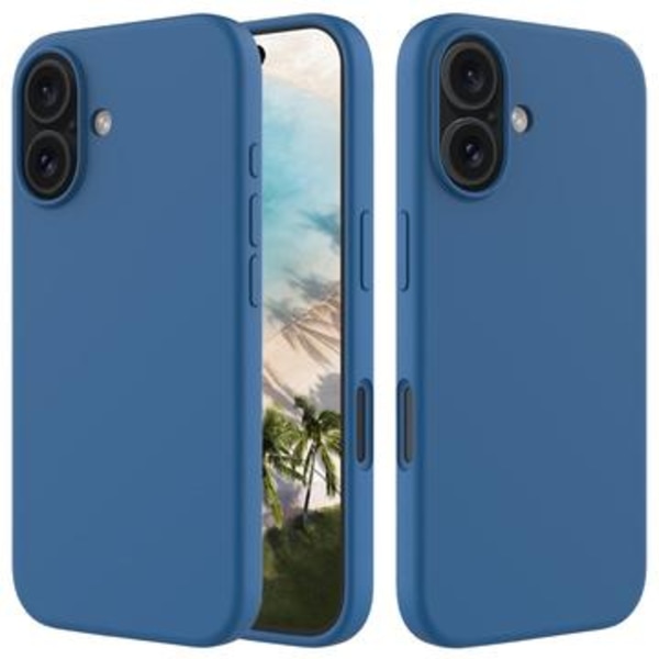 iPhone 16 Liquid Silikonskal - Blå Blå
