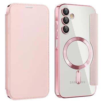 Samsung Galaxy A15 Flikfodral med kortplats - MagSafe-... Rosa