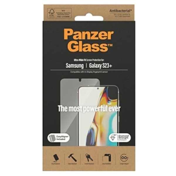 PanzerGlass Ultra-Wide Fit Samsung Galaxy S23+ 5G Skärmskydd...