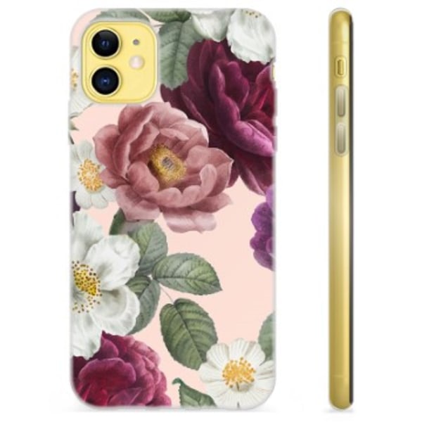 iPhone 11 TPU-Skal - Romantiska Blommor Animerad