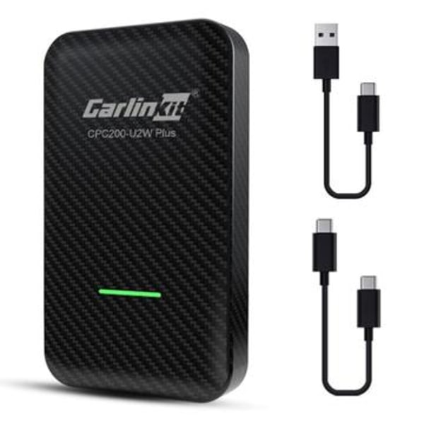 Carlinkit 3.0 CPC200-U2W Plus trådlös CarPlay-adapter - svart Svart