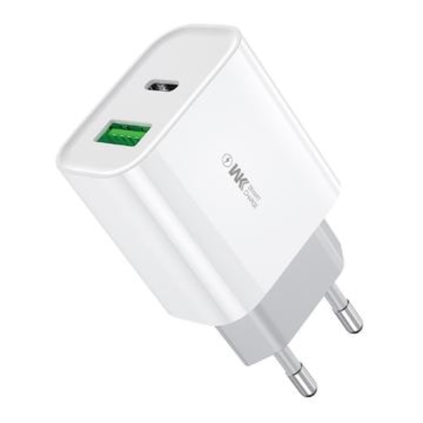 WK WP-U53 20W PD snabbladdande väggladdare - vit Vit