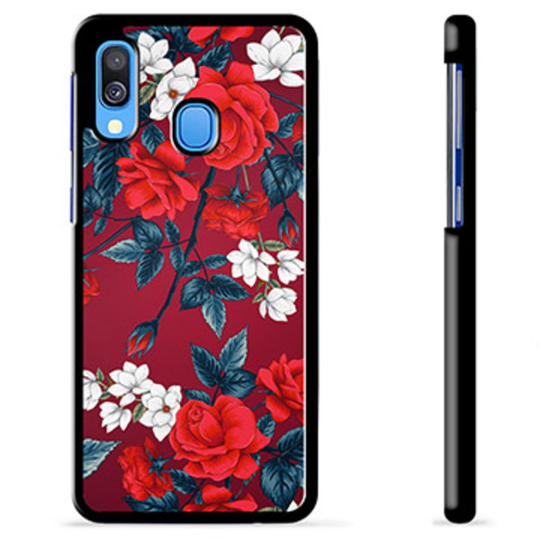 Samsung Galaxy A40 Skyddsskal - Vintage Blommor Animerad