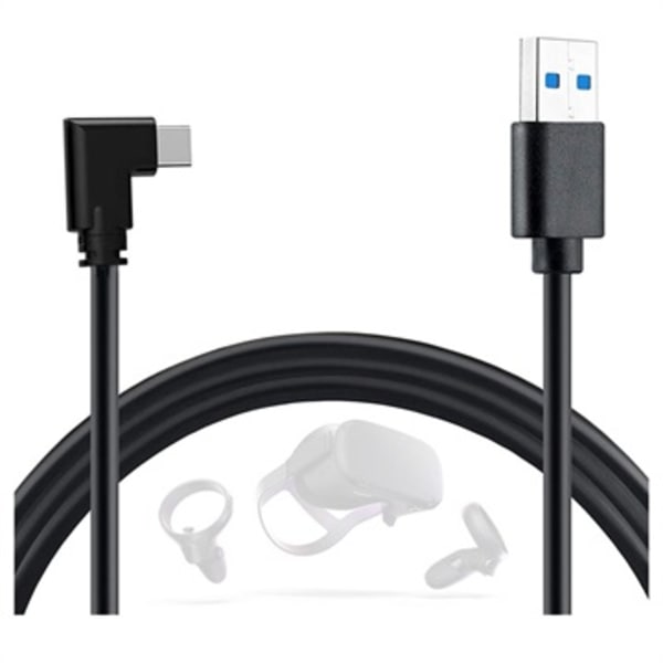 High Speed USB Typ-C PC VR Link Kabel - Oculus Quest, Quest 2... Svart