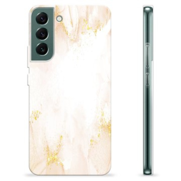 Samsung Galaxy S22+ 5G TPU-Skal - Gyllene Pärlmarmor Färgrik