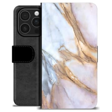 iPhone 16 Pro Premium Plånboksfodral - Elegant Marmor Animerad