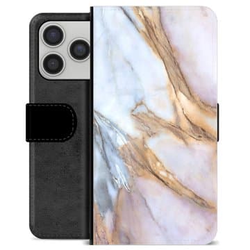 iPhone 17 Pro Premium Plånboksfodral - Elegant Marmor Animerad