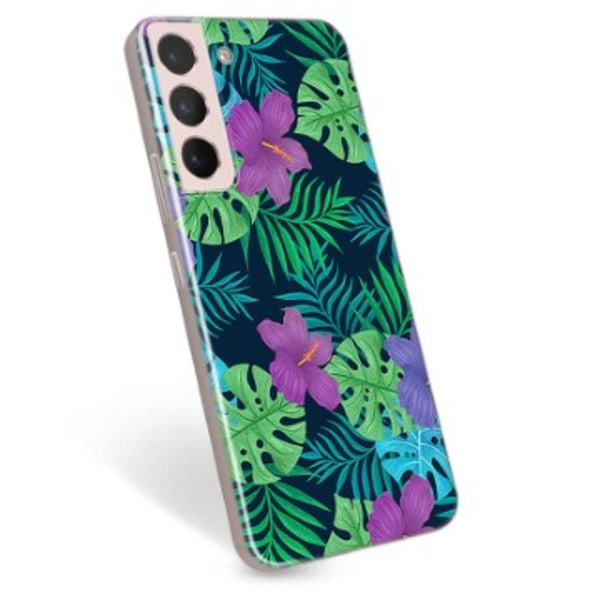 Samsung Galaxy S22 5G TPU-Skal - Tropiska Blommor Animerad