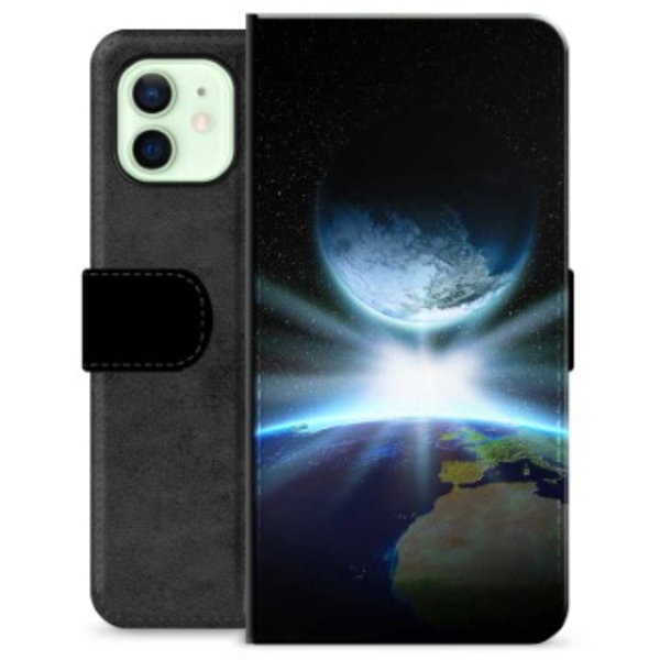 iPhone 12 Premium Plånboksfodral - Rymden Animerad