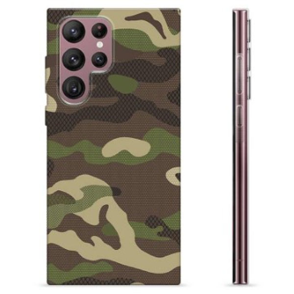 Samsung Galaxy S22 Ultra 5G TPU-Skal - Kamouflage kamouflage