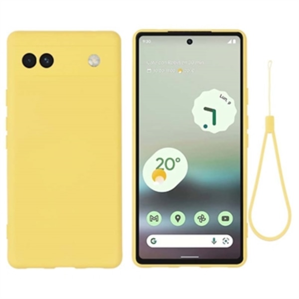 Google Pixel 6a Liquid Silikonskal - Gul Gul