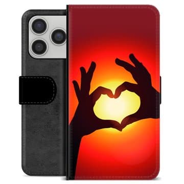 iPhone 17 Pro Premium Plånboksfodral - Hjärtsiluett Animerad