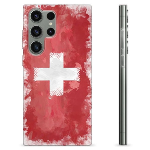 Samsung Galaxy S23 Ultra 5G TPU-skal - Schweizisk Flagga Animerad