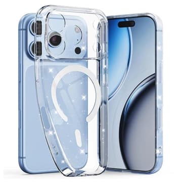 iPhone 18 Pro Max/17 Pro Max Tech-Protect FlexAir Glitter... Genomskinlig