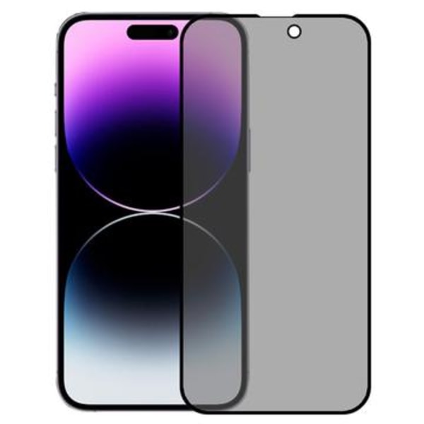 iPhone 16 Pro Privacy Heltäckande Härdat Glas Skärmskydd... Svart