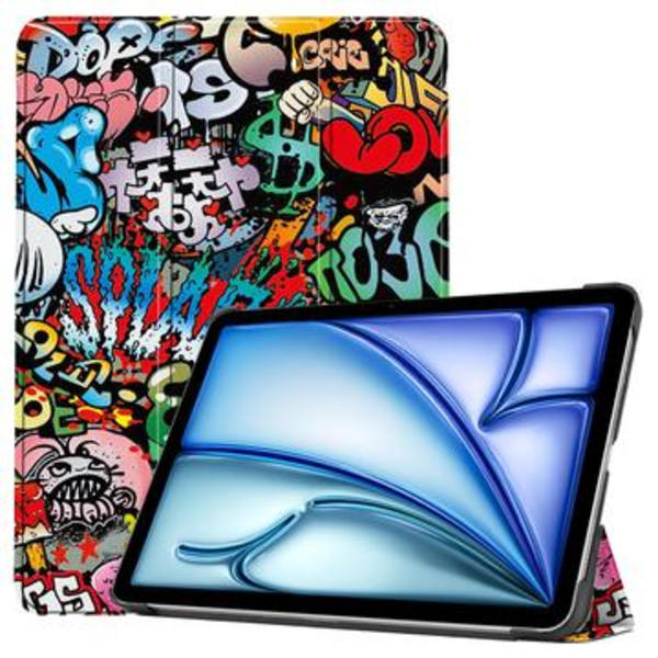 iPad Air 13 (2024) Tri-Fold Series Smart Foliofodral - Graffiti Animerad