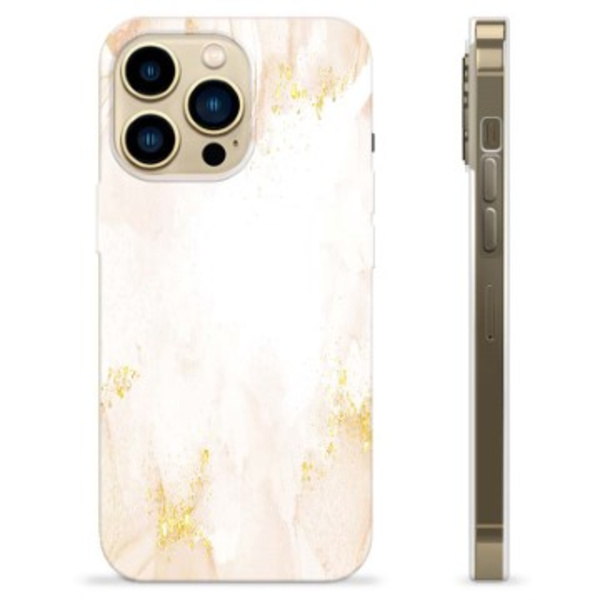 iPhone 13 Pro Max TPU-Skal - Gyllene Pärlmarmor Färgrik