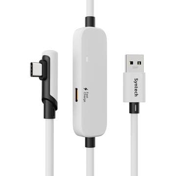 Syntech M32C1-5 5m VR Link-laddningskabel för Meta Quest 3S/... Vit