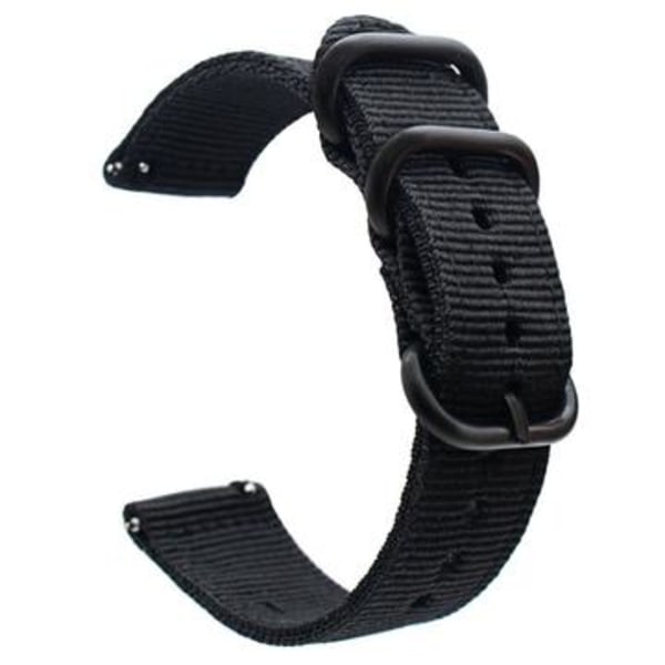 Garmin Venu 2S / Vivoactive 4S Nylonrem 18mm - Svart Svart