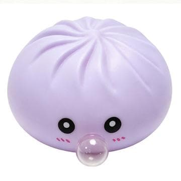 Dumpling squishy stressleksak som blåser bubblor, med å... Lila