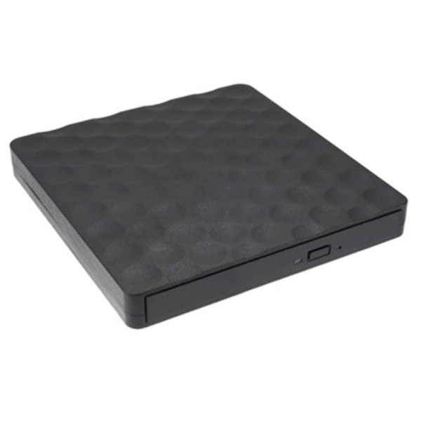 Bärbar Optisk Dvd Brännare med Inbyggd Kabel - Svart Svart