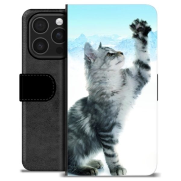 iPhone 16 Pro Premium Plånboksfodral - Kat Animerad