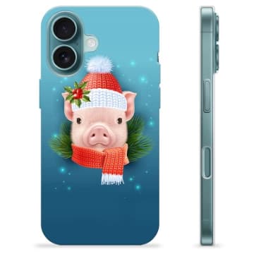 iPhone 16 TPU-Skal - Vinter Smågris Animerad
