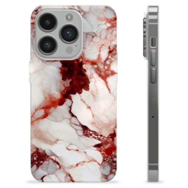 iPhone 14 Pro TPU-Skal - Rubinmarmor Tvåfärgad