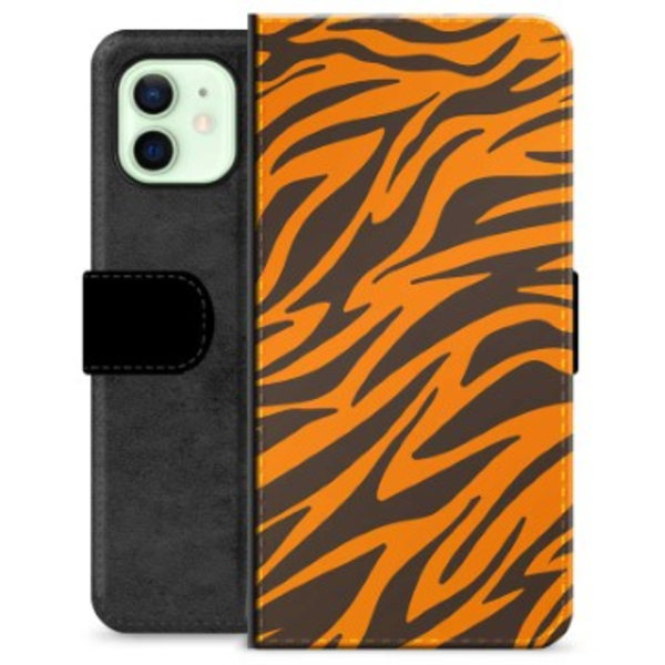 iPhone 12 Premium Plånboksfodral - Tiger Animerad