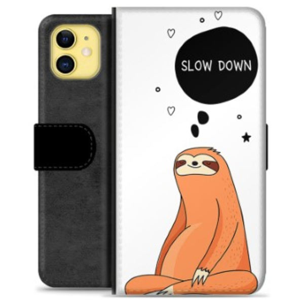 iPhone 11 Premium Plånboksfodral - Slow Down Animerad