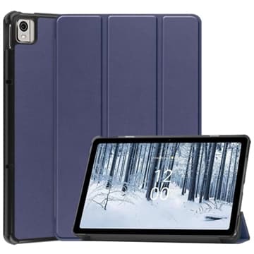 Tri-Fold Series Nokia T21 Smart Foliofodral - Blå Blå