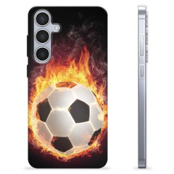 Samsung Galaxy S24+ TPU-Skal - Fotbollsflamma Animerad